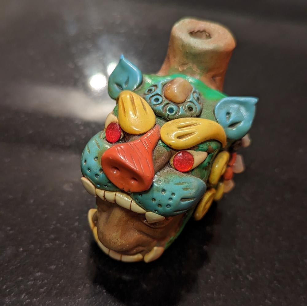 Handmade Aztec Jaguar Whistle Souvenir